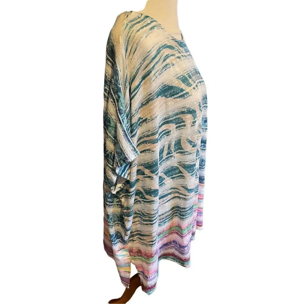 Avenue Womens Sweater Batwing Sleeve Scoop Neck Stretch Multicolor Size 18/20